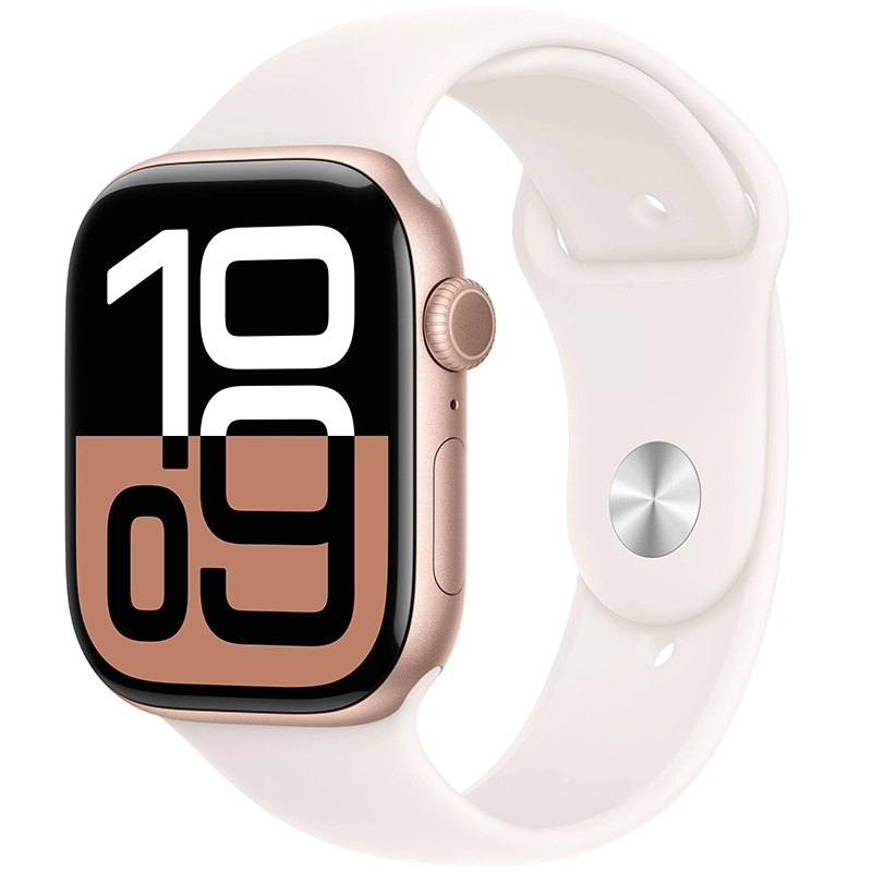 Apple Watch Series 10 (2024) GPS + Cellular 46 mm koperta aluminiowa Rose Gold + pasek Light Blush Sport Band M/L
