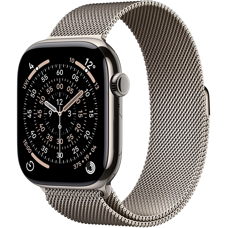 Apple Watch Series 10 (2024) GPS + Cellular 46 mm koperta tytanowa Natural + pasek Natural Milanese Loop M/L