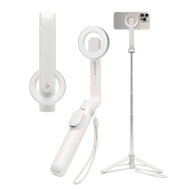 Selfie Stick Spigen S571W MagSafe Bluetooth Tripod Beżowy - Beige