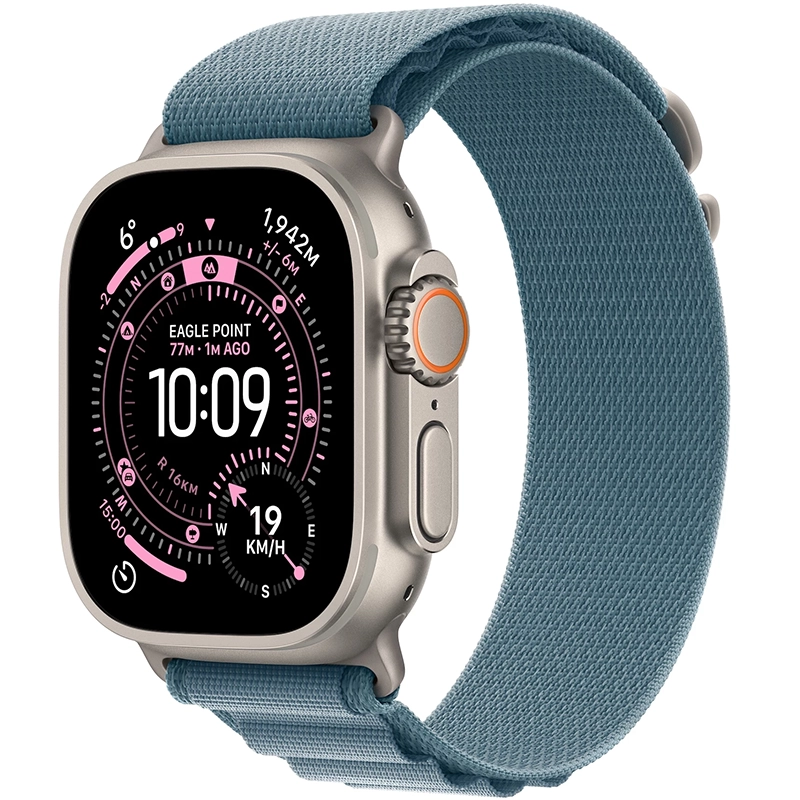Apple Watch Ultra 3 (2025) GPS + Cellular 49mm koperta tytanowa Natural + pasek Light Blue Alpine Loop M