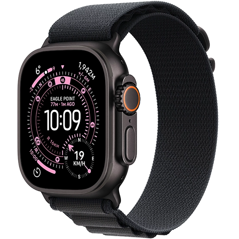 Apple Watch Ultra 3 (2025) GPS + Cellular 49mm koperta tytanowa Black + pasek Black Alpine Loop L