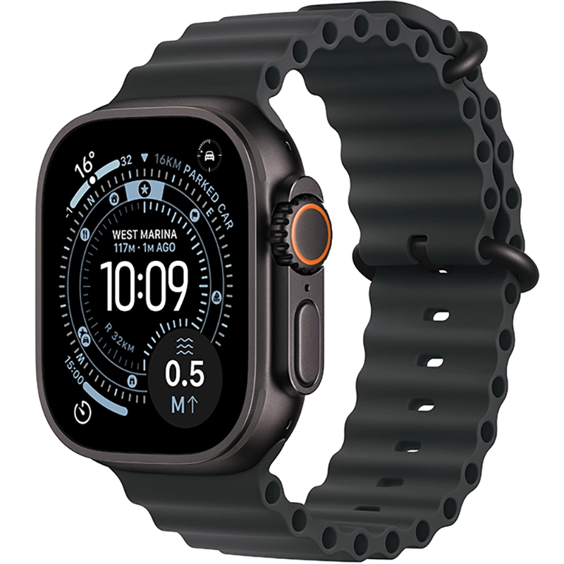 Apple Watch Ultra 3 (2025) GPS + Cellular 49mm koperta tytanowa Black + pasek Black Ocean Band
