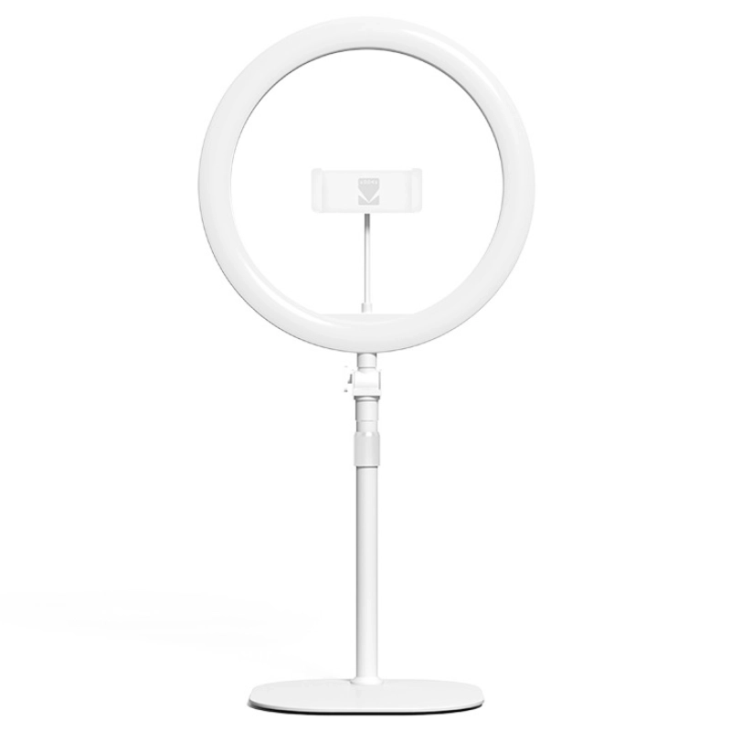 Lampa pierścieniowa Kodak SL002 LED Ring VLOG + Statyw Biała - White