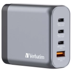 Ładowarka sieciowa Verbatim GNC-140 140 W 3 x USB-C/USB-A Szara - Gray