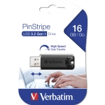 Pendrive Verbatim PinStripe USB 3.2 Gen 1 16 GB Czarny - Black