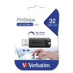 Pendrive Verbatim PinStripe USB 3.2 Gen 1 32 GB Czarny - Black