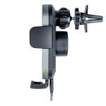 Uchwyt samochodowy z ładowarką bezprzewodową Verbatim FWC-02 15W Qi Czarno-Srebrny - Black-Silver
