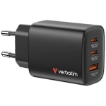 Ładowarka sieciowa Verbatim Essentials GaN 32352 65 W Czarna - Black