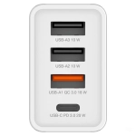 Ładowarka sieciowa Verbatim 49701 30 W 3 x USB-A / 1 x USB-C PD 3.0 CHR-30EU2 Biała - White
