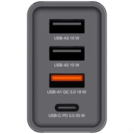 Ładowarka sieciowa Verbatim 30 W 3xUSB-A/1xUSB-C PD 3.0 CHR-30EU2 49700 Czarna - Black