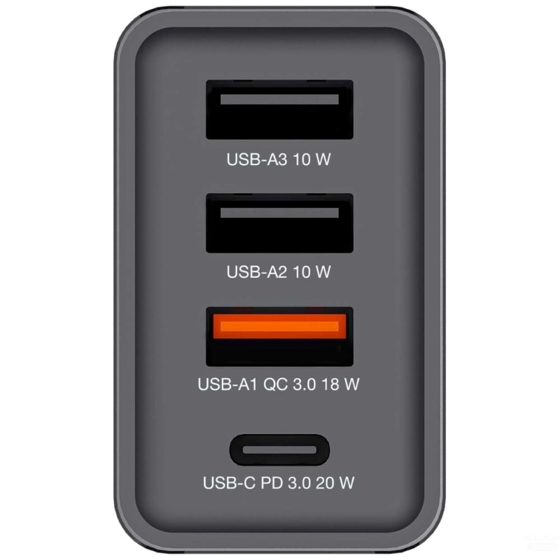 Ładowarka sieciowa Verbatim 49700 30 W 3 x USB-A / 1 x USB-C PD 3.0 CHR-30EU2 Czarna - Black