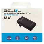 Ładowarka sieciowa Beline BLN2CW65 PD 3.0 + QC 3.0 1x USB-C + 1x USB 65 W Czarna - Black