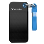 Dysk przenośny SSD Verbatim Pocket USB 3.2 Gen. 2 1 TB Czarno-niebieski - Black and blue