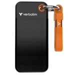 Dysk przenośny SSD Verbatim Pocket USB 3.2 Gen. 2 1 TB Czarno-pomarańczowy - Black and orange