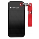 Dysk przenośny SSD Verbatim Pocket USB-C 3.2 Gen. 2 2 TB Czarno-czerwony - Black and red