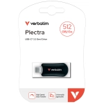 Pendrive Verbatim Plectra USB-C 128 GB Czarny - Black