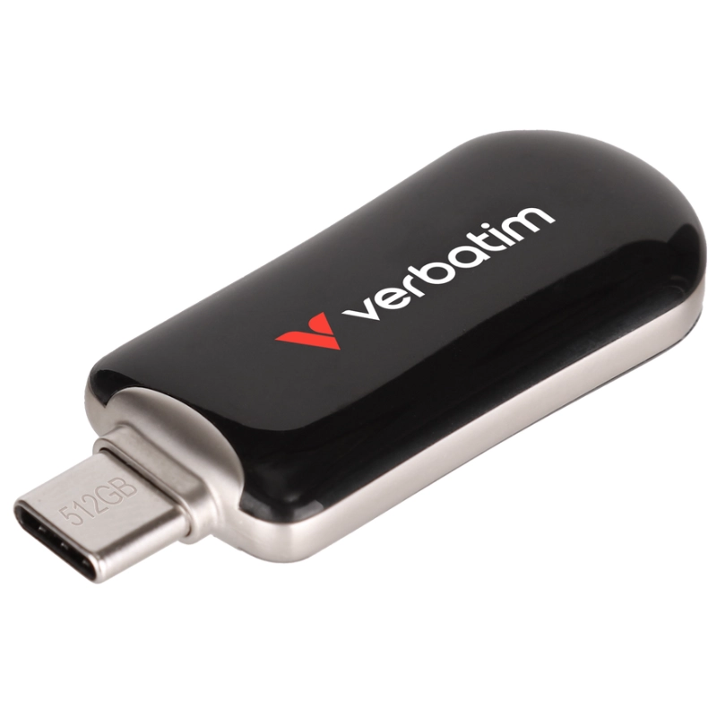 Pendrive Verbatim Plectra USB-C 64 GB Czarny - Black