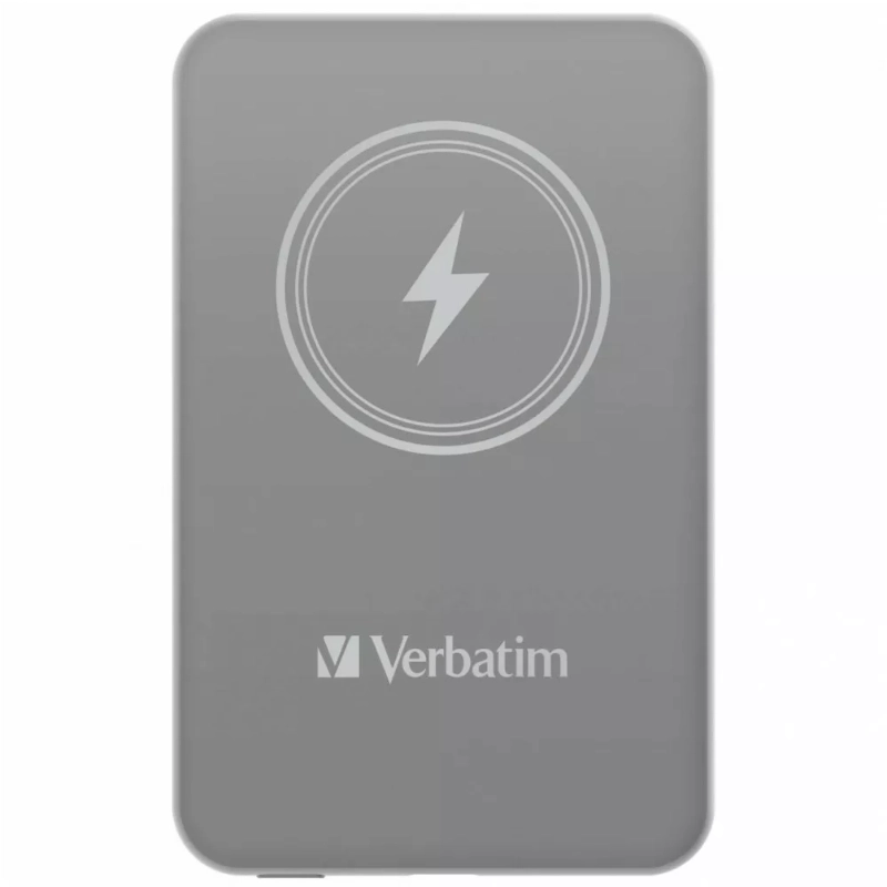 Powerbank indukcyjny Verbatim 'n' Go 15 W 5000 mAh Szary - Grey