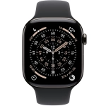 Apple Watch Series 11 (2025) GPS + Cellular 46mm koperta tytanowa Slate + pasek Black Sport Band M/L