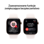 Apple Watch Series 11 (2025) GPS + Cellular 42mm koperta tytanowa Gold + pasek Light Blush Sport Band S/M