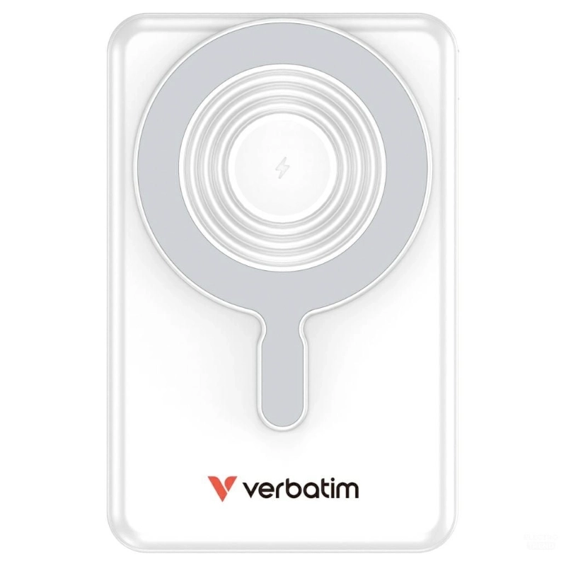 Powerbank Verbatim Charge ’n’ Go 10000 mAh MagSafe TFT 2 x USB-C Srebrny - Silver