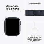 Apple Watch SE 2 (2024) GPS + Cellular 40mm koperta aluminiowa Midnight + pasek Midnight Sport Loop