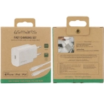 Ładowarka sieciowa 4smarts VoltPlug 20 W 1x USB-C + kabel USB-C do Lightning Biała - White