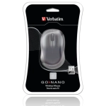 Mysz bezprzewodowa Verbatim Go Nano 49042 1600 DPI Czarna - Black
