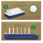 Stacja ładująca 4smarts Team 100 W 1x USB-A 5x USB-C + 6x kabel Granatowa - Navy