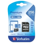 Karta pamięci Verbatim microSDXC 256GB V10 + adapter Czarny - Black