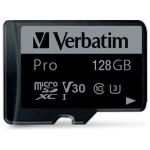 Karta pamięci Verbatim microSD 128GB + adapterPro U3 Czarna - Black