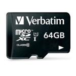 Karta Verbatim microSDXC 64GB V10 + adapter Czarna - Black