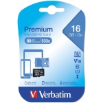 Karta Verbatim microSDHC 16GB V10 Czarna - Black