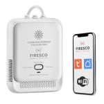 Czujnik gazu ziemnego Firesco JT-ZL2010W Biały - White