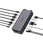 Stacja dokująca Verbatim USB-C Pro 15w1 Szara - Grey