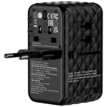 Adapter podróżny Verbatim 3x USB-C 1x USB-A 1x AC Czarny - Black