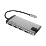Hub wieloportowy Verbatim USB-C 8w1 Szary - Grey