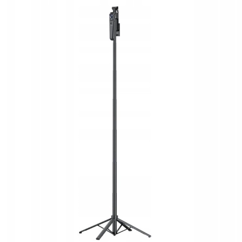 Statyw selfie stick TELESIN + pilot 160 cm Czarny - Black