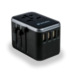 Adapter podróżny Verbatim 2x USB-C 3x USB-A 1x AC Czarny - Black