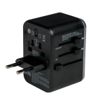 Adapter podróżny Verbatim 2x USB-C 3x USB-A 1x AC Czarny - Black