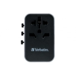 Adapter podróżny Verbatim 2x USB-C 3x USB-A 1x AC Czarny - Black