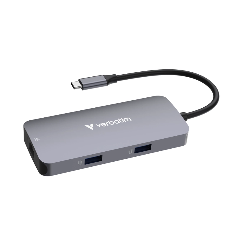 Hub wieloportowy Verbatim USB-C Pro 5w1 Szary - Grey