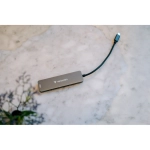 Hub wieloportowy Verbatim USB-C Essentials 6w1 Szary - Grey