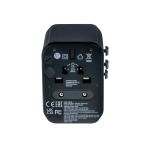 Adapter podróżny Verbatim 3x USB-C 2x USB-A 1x AC Czarny - Black