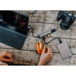 Hub wieloportowy Verbatim USB-C 4x USB-A Szary - Grey