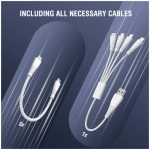 Stacja ładująca 4smarts Team 100 W 1x USB-A 5x USB-C + 6x kabel Zielona - Green