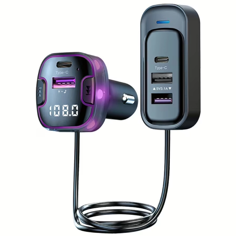 Ładowarka samochodowa Somostel 2x USB-C 3x USB-A Czarna - Black