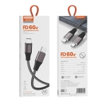 Kabel USB-C LED Somostel 60 W 120 cm Szary - Grey