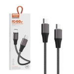Kabel USB-C LED Somostel 60 W 120 cm Szary - Grey