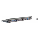 Hub wieloportowy z podstawką do laptopa 4smarts 11w1 Szara - Grey